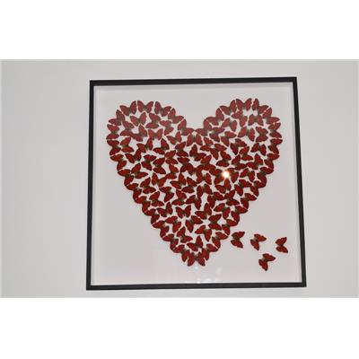 Cadre coeur rouge 70 x 70 x 7 cm